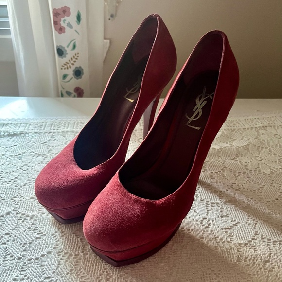 Yves Saint Laurent Burgundy Pumps Size 6 US - Picture 1 of 5